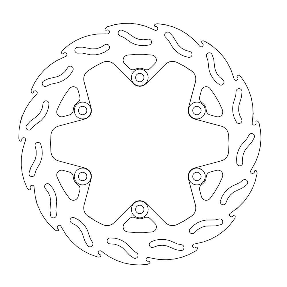 Moto Master Flame Series Rear Brake Disc - Ducati Monster 600 1994-2001