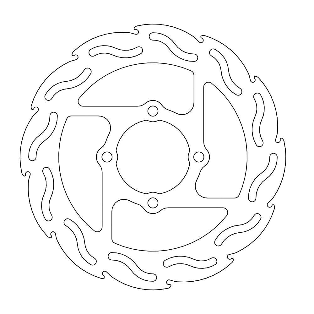 Moto Master Flame Series Rear Brake Disc - Yamaha YFZ350SP 2006