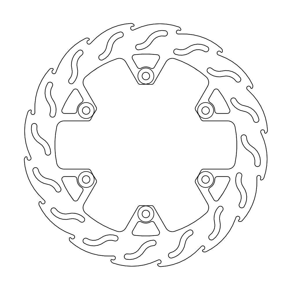 Moto Master Flame Series Rear Brake Disc - Yamaha XV750 1992-1993