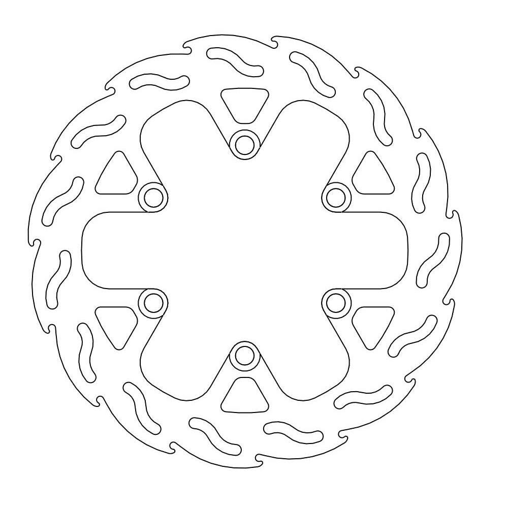 Moto Master Flame Series Rear Brake Disc - Kawasaki KLX250 2009-2016