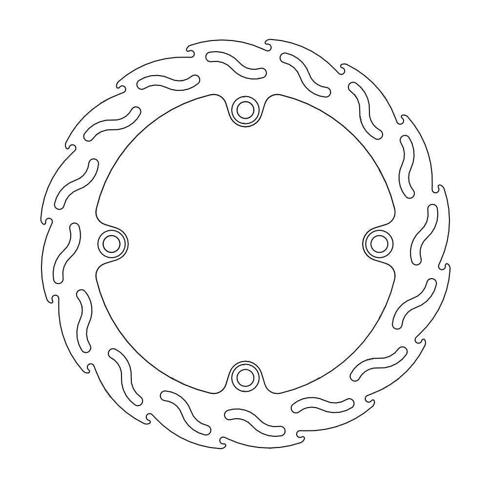 Moto Master Flame Series Rear Brake Disc - Honda XRV 750 1990-2003