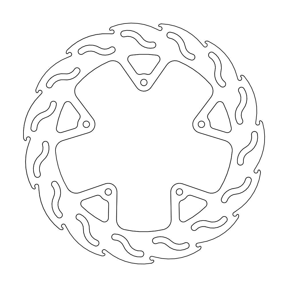 Moto Master Flame Series Rear Brake Disc - Aprilia SXV 550 2006-2012