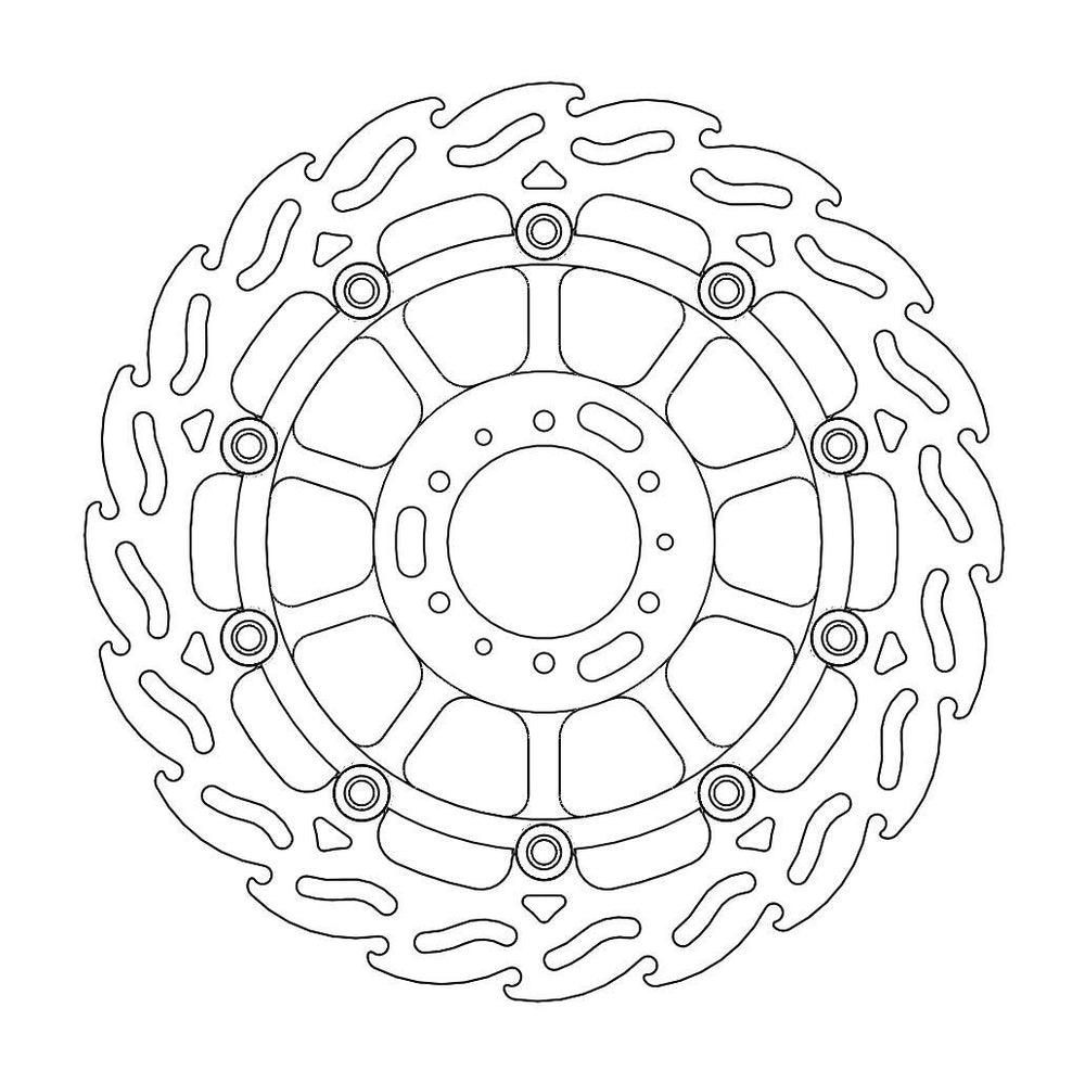 Moto Master Flame Series Floating Front Left Brake Disc - Honda CBR900RR  Fireblade 1992-1993