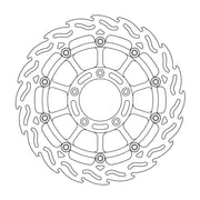 Moto Master Flame Series Floating Front Right Brake Disc - MV Agusta Rush 1000 2020-2023