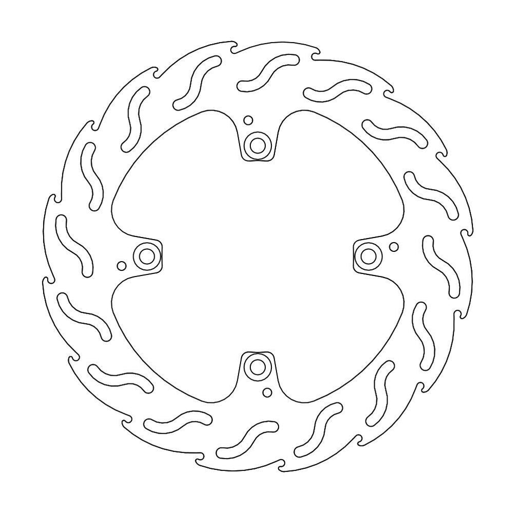 Moto Master Flame Series Rear Brake Disc - Ducati MultiStrada 1200 S 2010-2013
