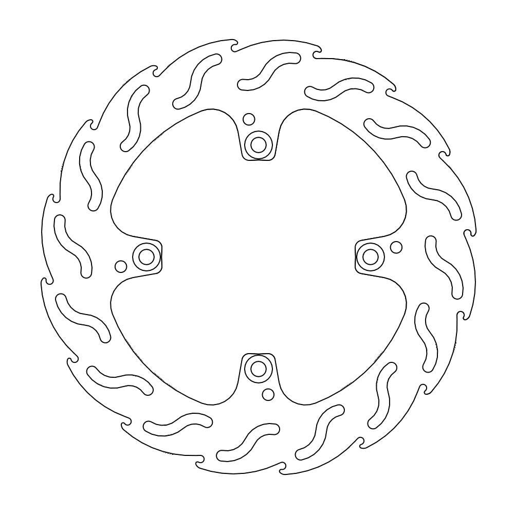 Moto Master Flame Series Rear Brake Disc - Ducati Streetfighter 848 2012-2015