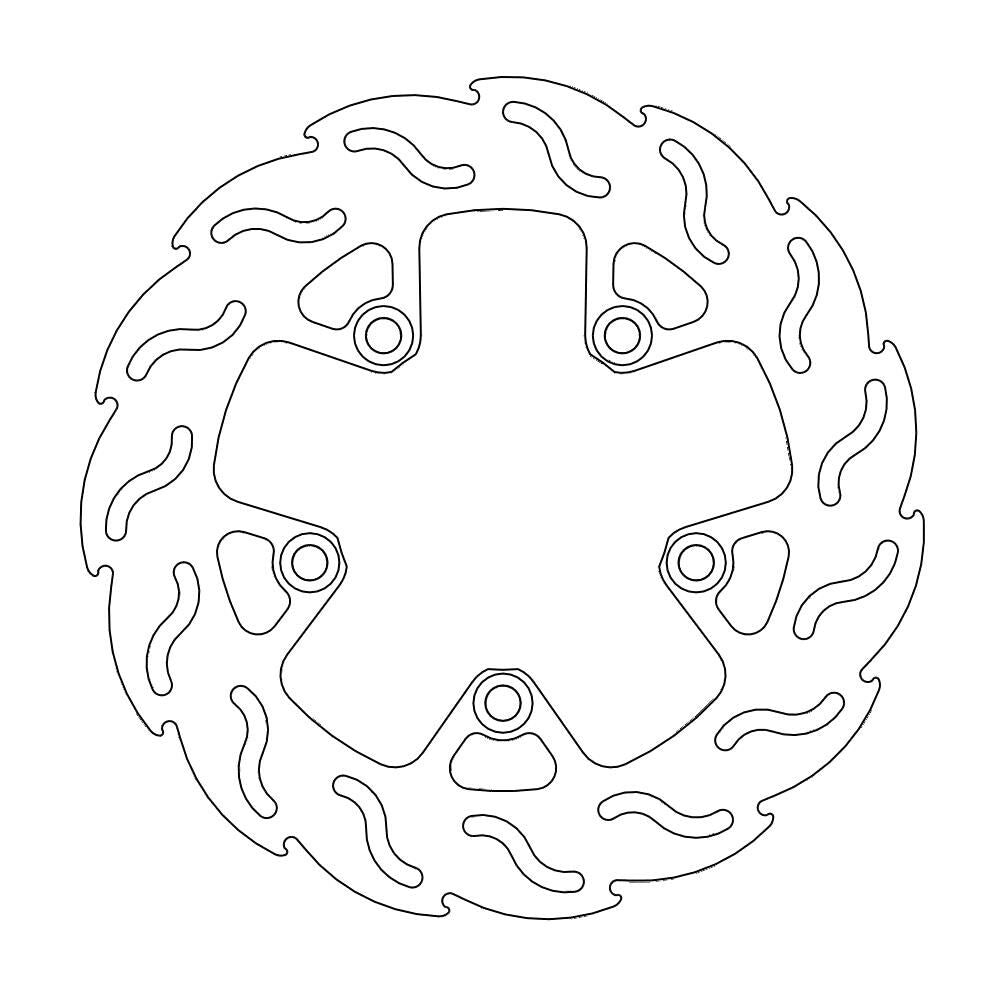 Moto Master Flame Series Rear Brake Disc - Kawasaki ZZR 1200 2002-2005