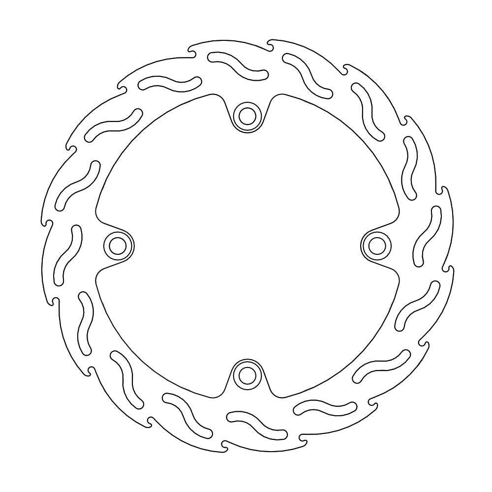 Moto Master Flame Series Rear Brake Disc - Suzuki DL 650 2007-2024