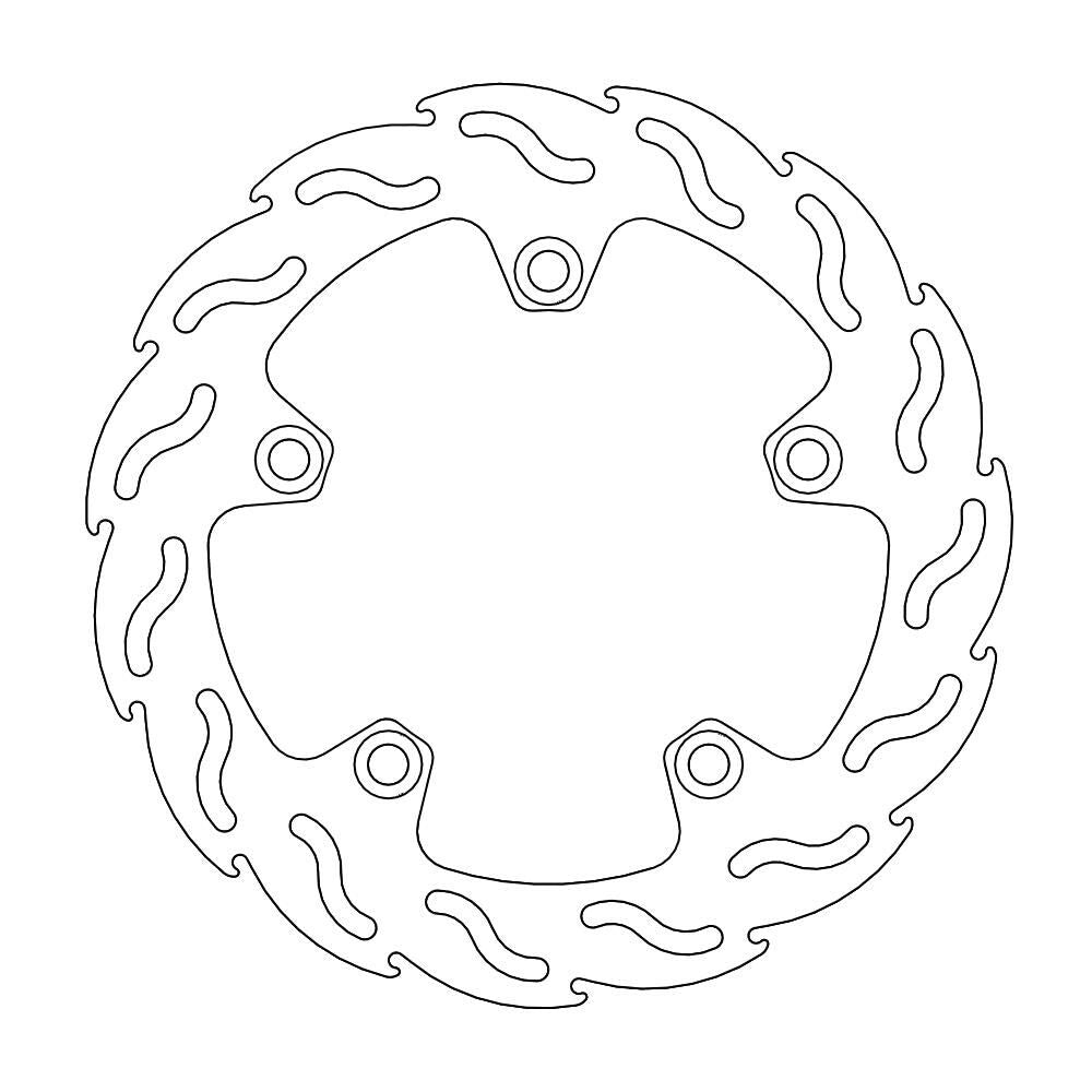 Moto Master Flame Series Rear Brake Disc - Suzuki GSF 1250 ABS 2007-2012