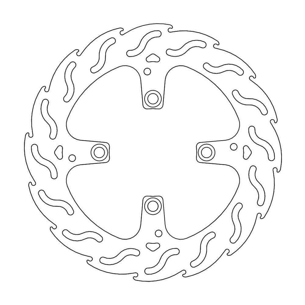 Moto Master Flame Series Rear Brake Disc - Ducati Streetfighter 1100S 2010-2013