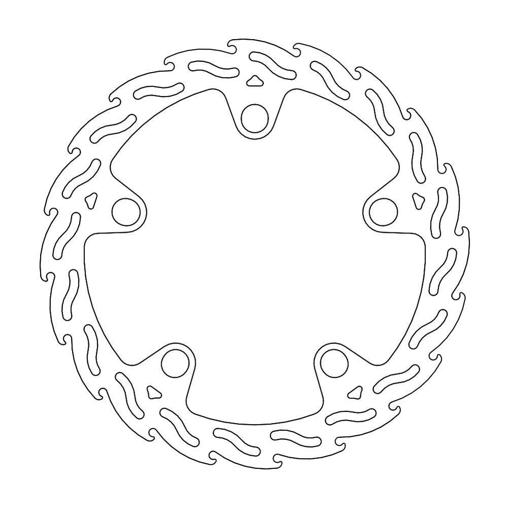 Moto Master Flame Series Fixed Front Right Brake Disc - Honda VFR 1200 XD 2012-2020