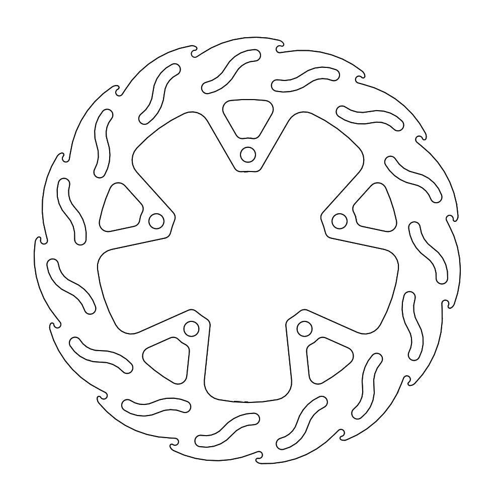 Moto Master Flame Series Rear Brake Disc - KTM Super Duke 1290 RR