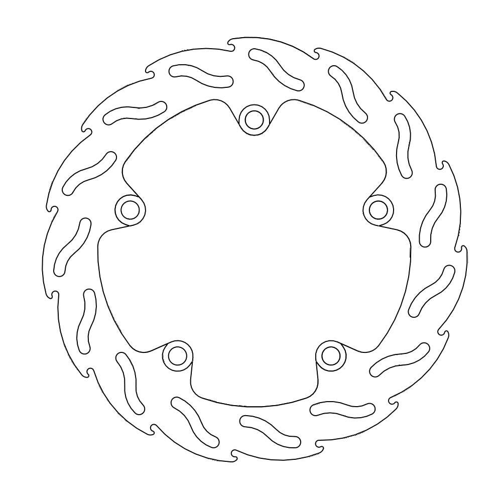Moto Master Flame Series Fixed Rear Brake Disc - Yamaha YZF-R7 2022