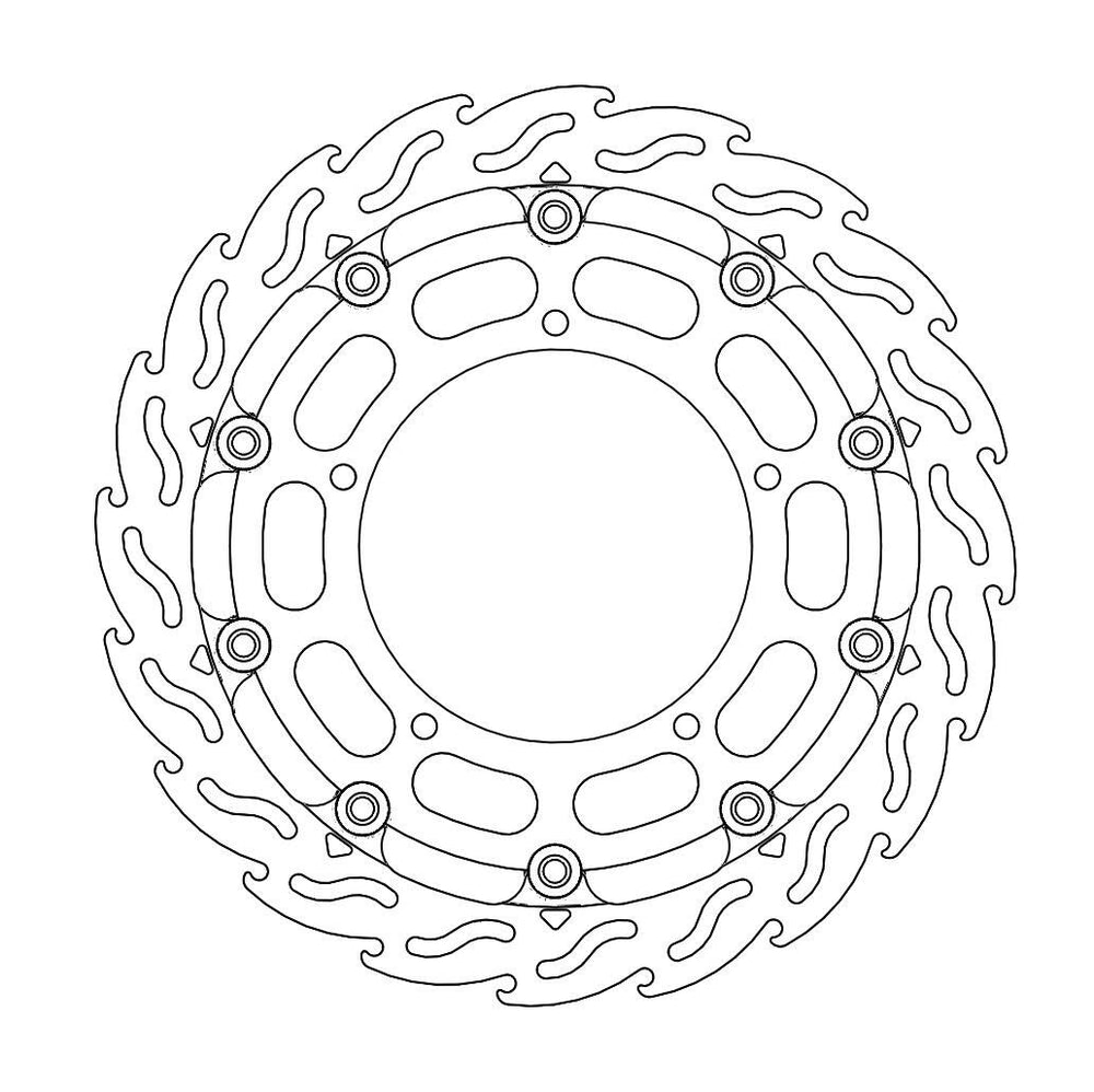 Moto Master Flame Series Floating Front Brake Disc - Yamaha YZF-R1 1000 2012-2014