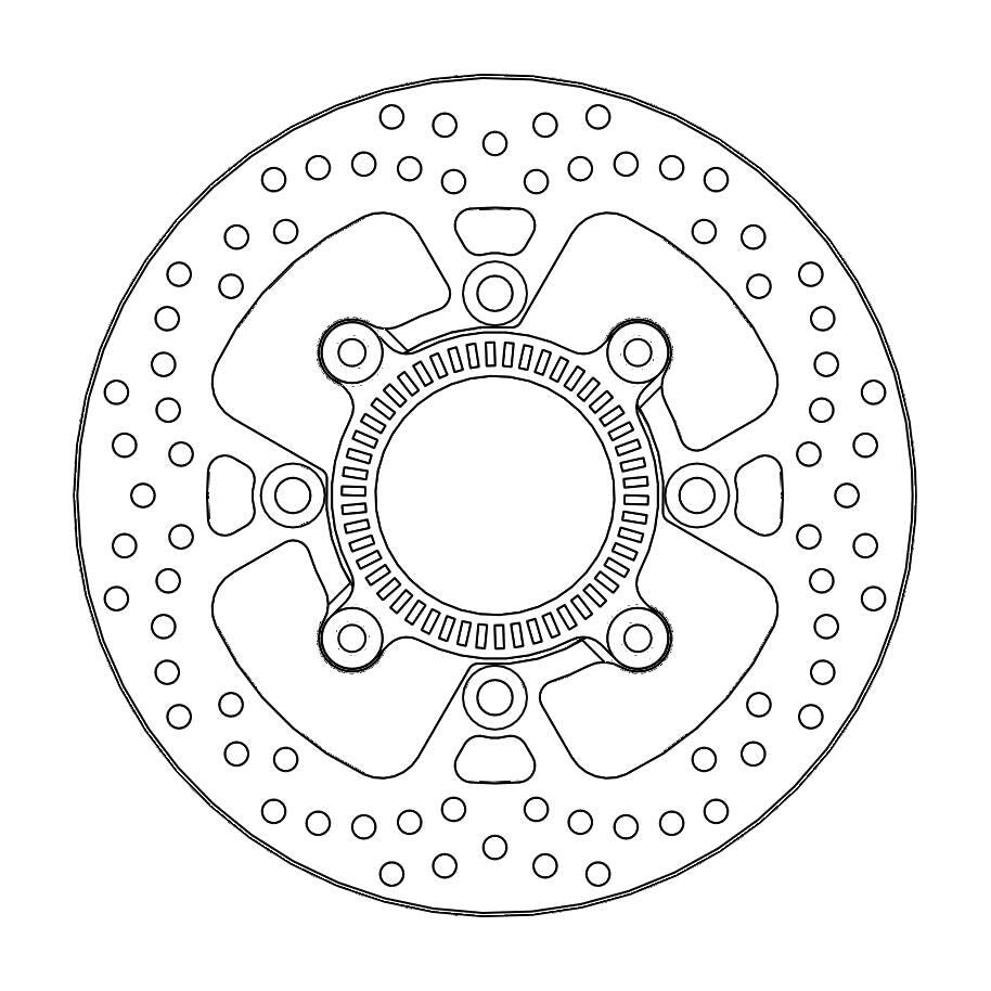 Moto Master Halo Series Rear Brake Disc - Kawasaki KLE650 2015-2021