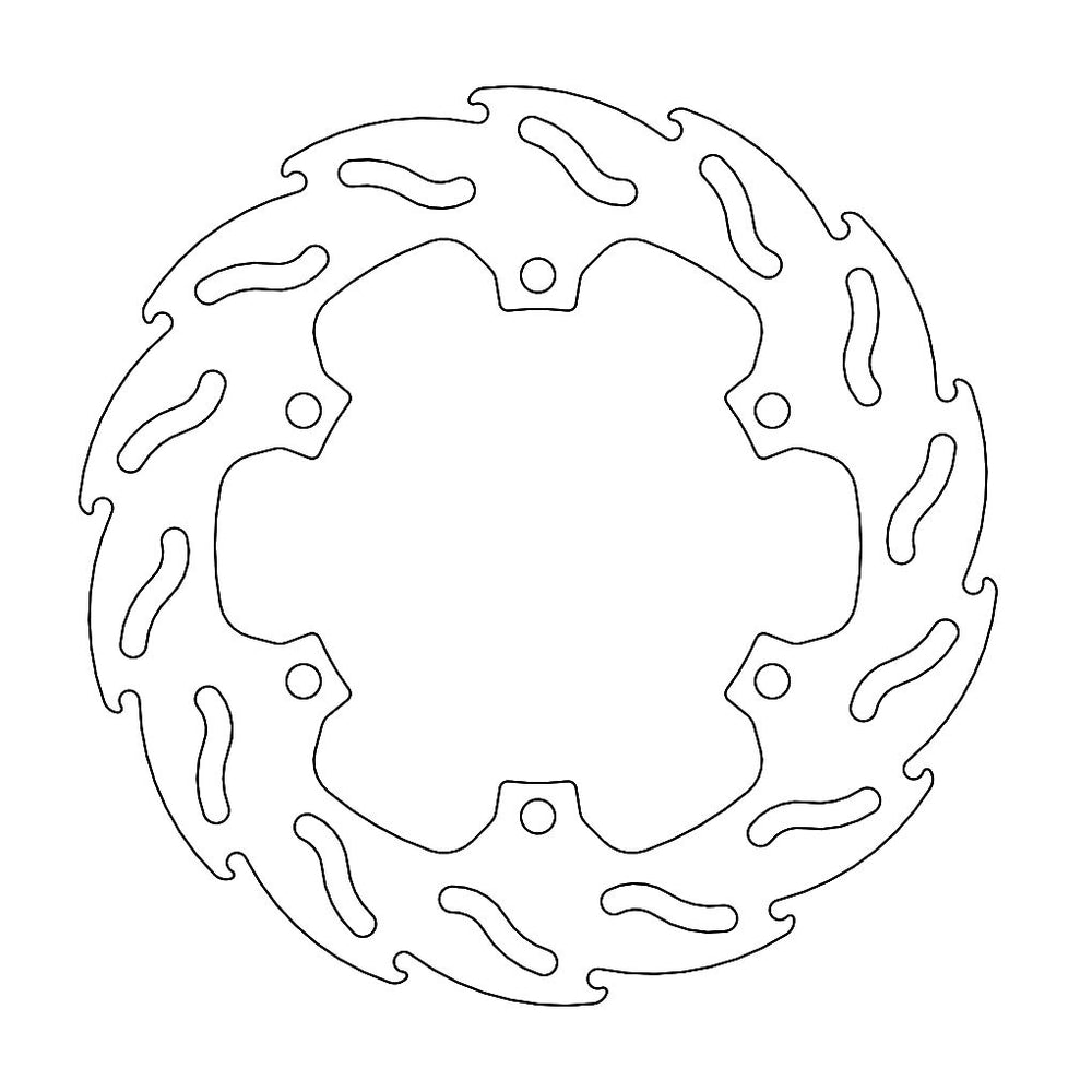 Moto Master Flame Series Rear Brake Disc - Yamaha YZF-R 125 2015-2018