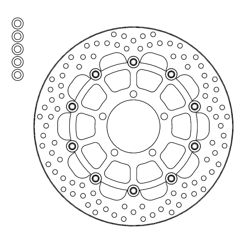 Moto Master Halo Series Floating Front Brake Disc - Triumph Thruxton 1200 R 2016-2020