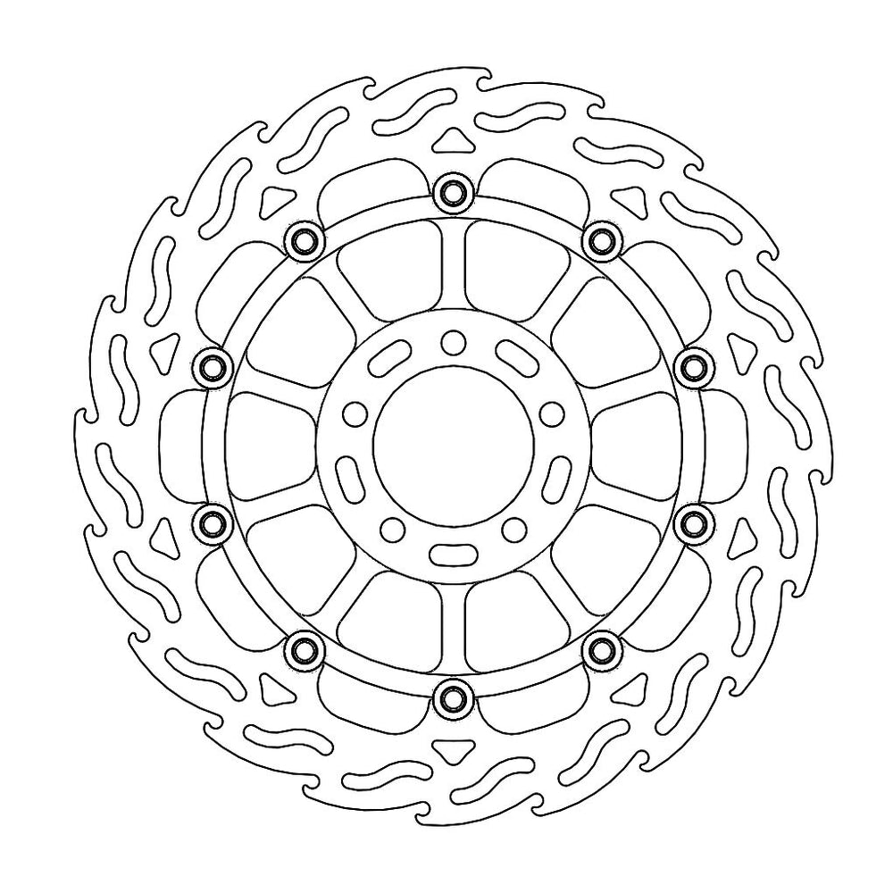Moto Master Flame Series Front Left Brake Disc - Kawasaki ZX-10 RR 1000 2017-2020