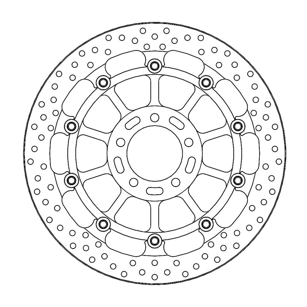 Moto Master Halo Series Floating Racing Front Brake Disc - Kawasaki ZX-10 RR 1000 Ninja 2017-2023
