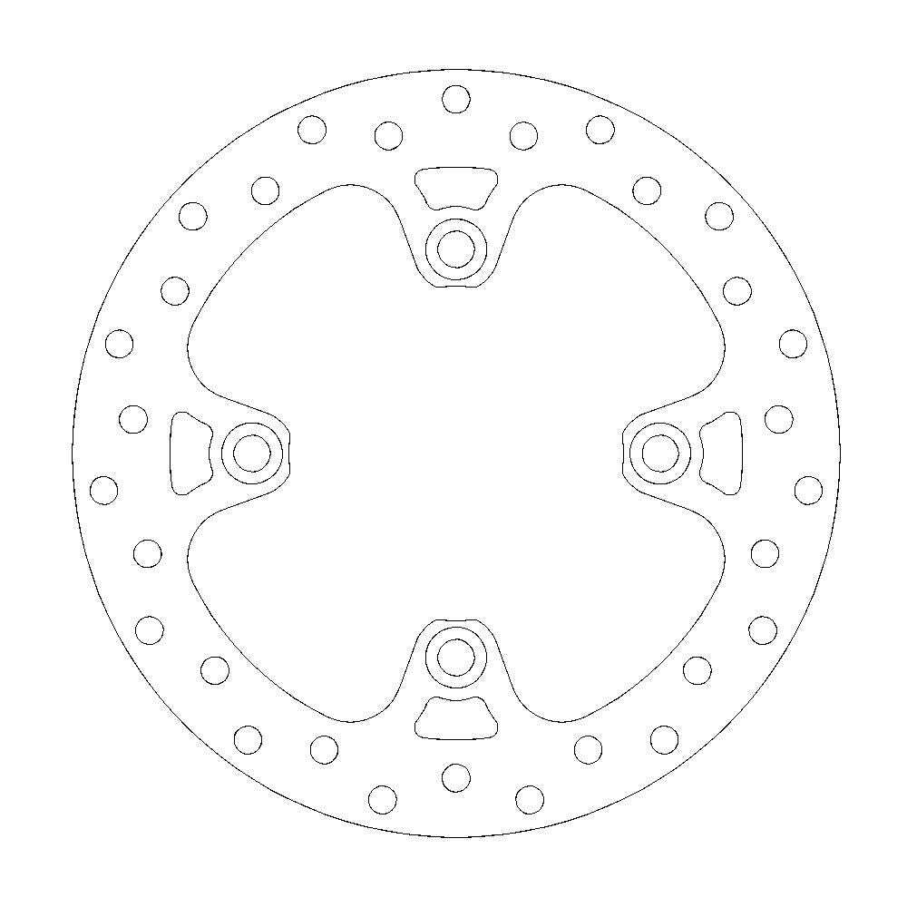 Moto Master Halo Series Rear Brake Disc - Triumph Street Scramlber 900 2017-2022