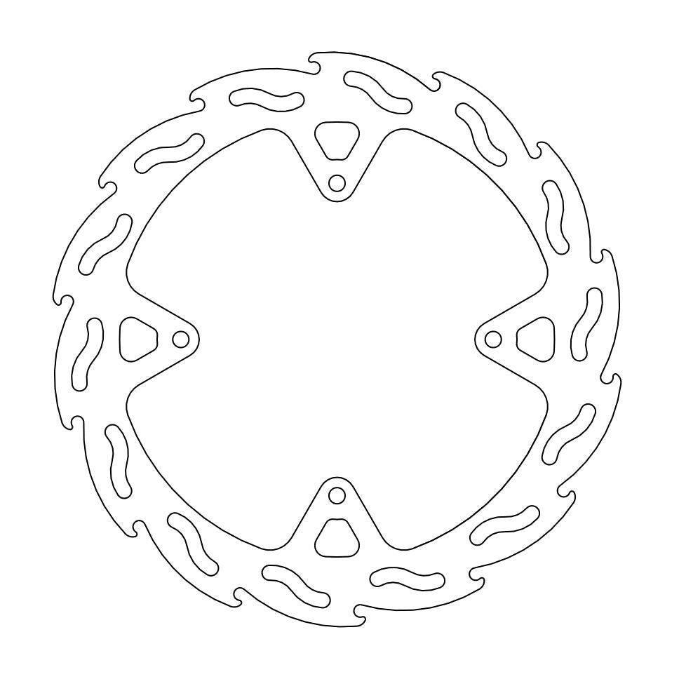 Moto Master Flame Series Rear Brake Disc - Honda CRF1100L Africa Twin 2018-2023