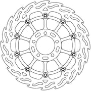 Moto Master Flame Series Front Left Brake Disc - Ducati Diavel 1200 ABS 2011-2018