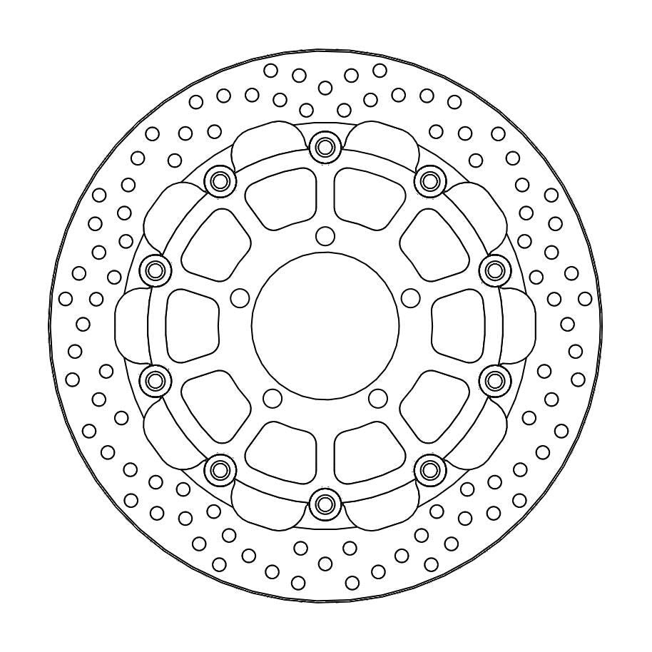 Moto Master Halo Series Floating Racing Brake Disc - Kawasaki ZX-6 RR 600 2005-2006