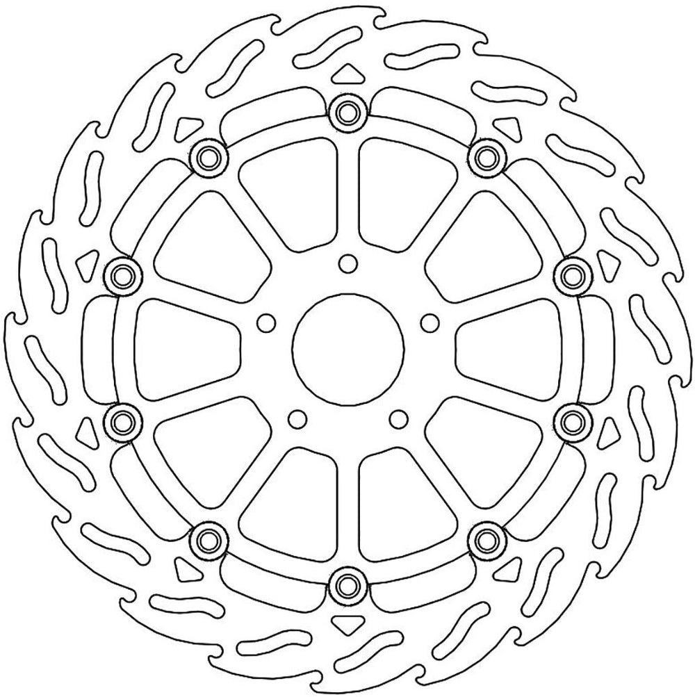 Moto Master Flame Series Floating Brake Disc - Triumph Tiger 900 GT