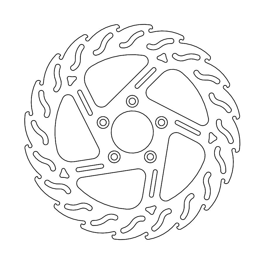 Moto Master Flame Series Fixed Front Left Brake Disc - Harley Davidson FLHRCI 1450 EFI Road King Classic 2000-2006