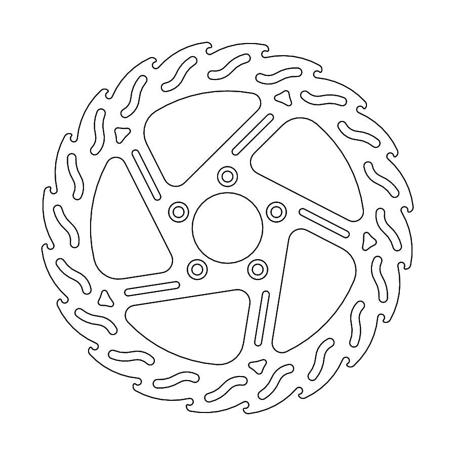 Moto Master Flame Series Fixed Front Left Brake Disc - Harley Davidson FLDE 1750 ABS Softail Deluxe 107 2018-2020