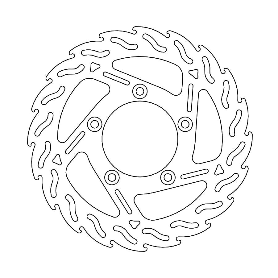 Moto Master Flame Series Fixed Rear Brake Disc - Harley Davidson VRSCX 1250 2007