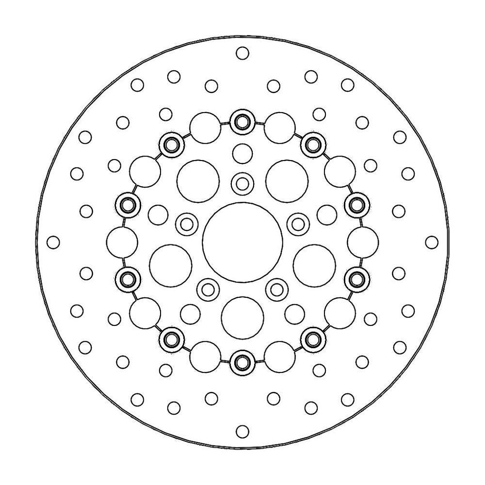 Moto Master Halo Series Floating Front Brake Disc - Harley Davidson FXDWGI 1450 EFI 2006