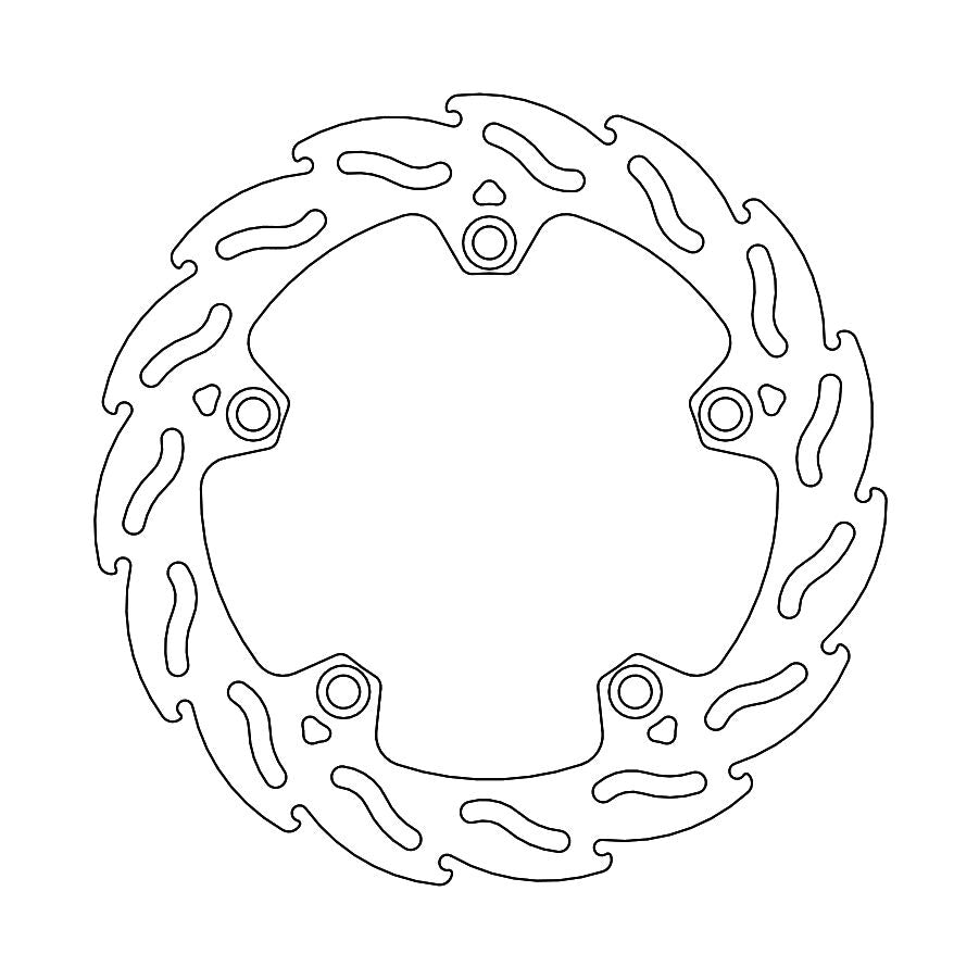 Moto Master Flame Series Fixed Rear Brake Disc - Honda CRF1100L Africa Twin 2020-2024