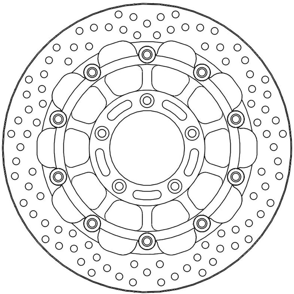 Moto Master Halo Series Floating Front Brake Disc - MV Agusta Rush 1000 2020-2023