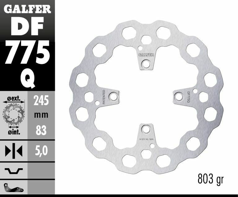 Galfer Cubiq Rear Brake Disc - Ducati SuperSport 939S 2017-2020