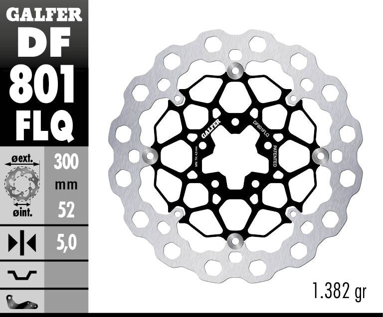Galfer Cubiq Floating Front Brake Disc - KTM Duke 790 2018-2024