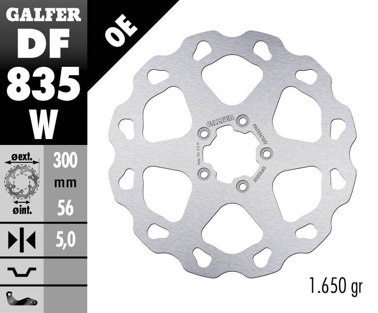Galfer Wave Front Brake Disc - Harley Davidson XL 883 N Iron 2014-2022