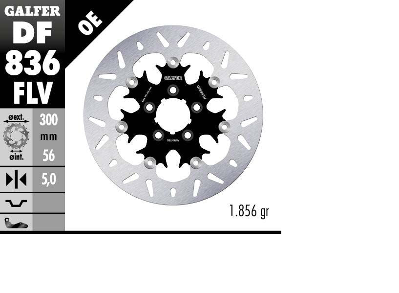 Galfer Round Floating Rear Brake Disc - Harley Davidson XL 883 N Sportster Iron 2018-2022