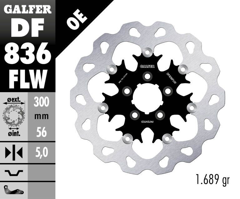 Galfer Wave Rear Brake Disc - Harley Davidson XL 883 N Iron 2011-2022