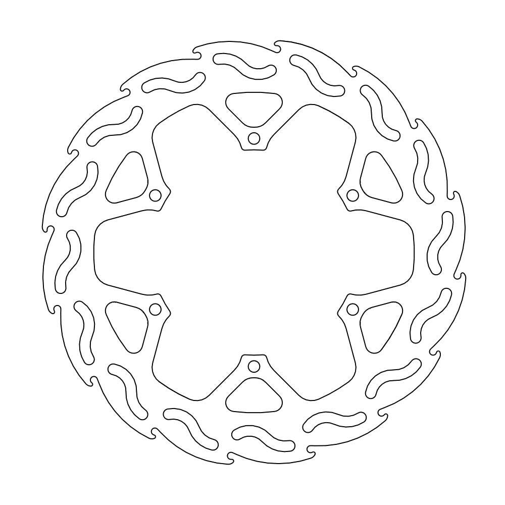 Moto Master Flame Series Rear Brake Disc - TM Racing SMM 530 F 2003