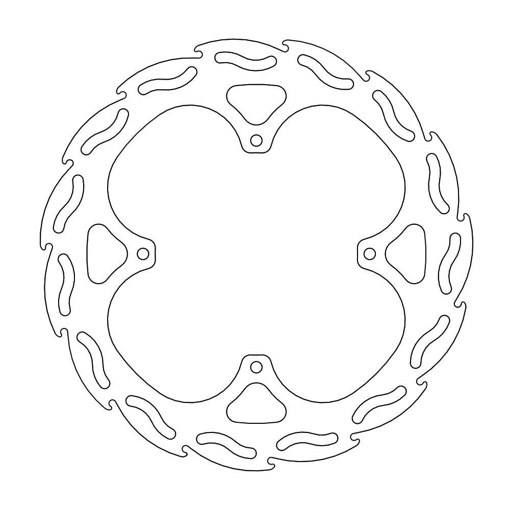 Moto Master Flame Series Rear Brake Disc - Tm Racing TMSMR 450 ES FI