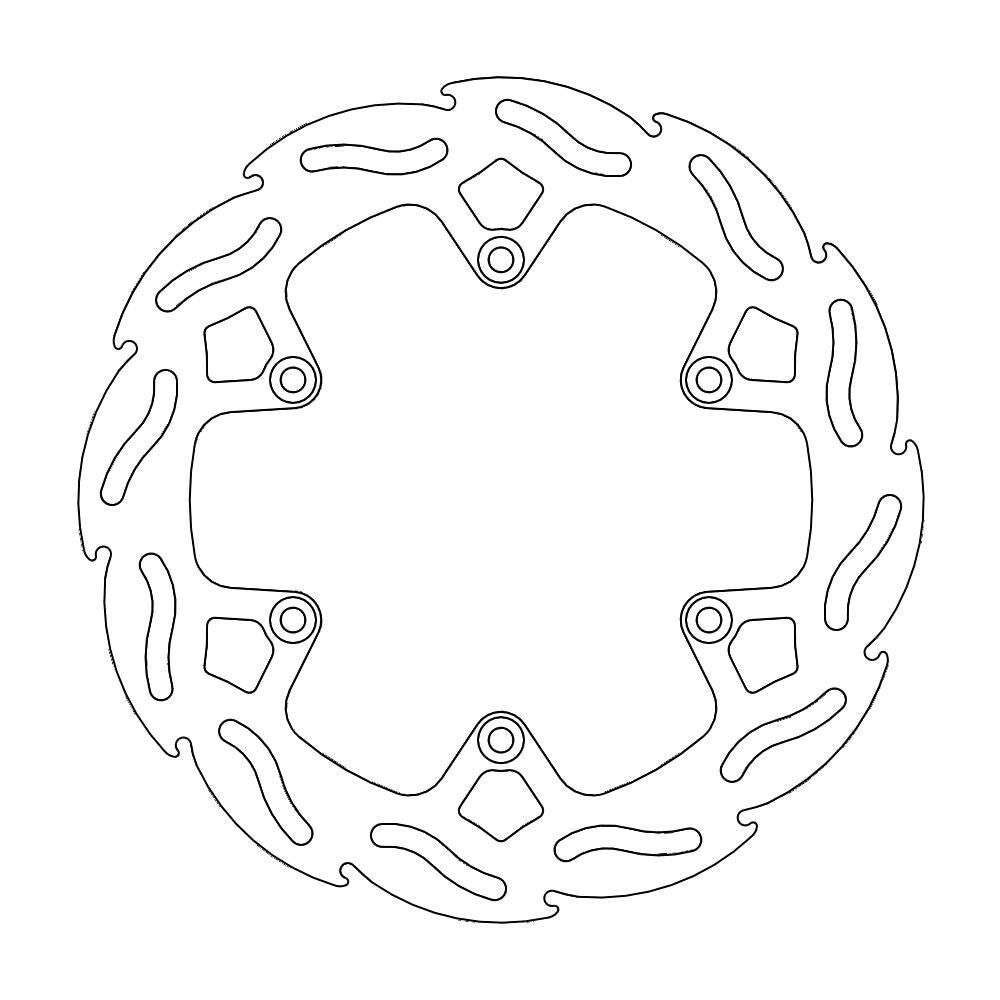 Moto Master Flame Series Rear Brake Disc - Gas Gas EC250F 2021-2024