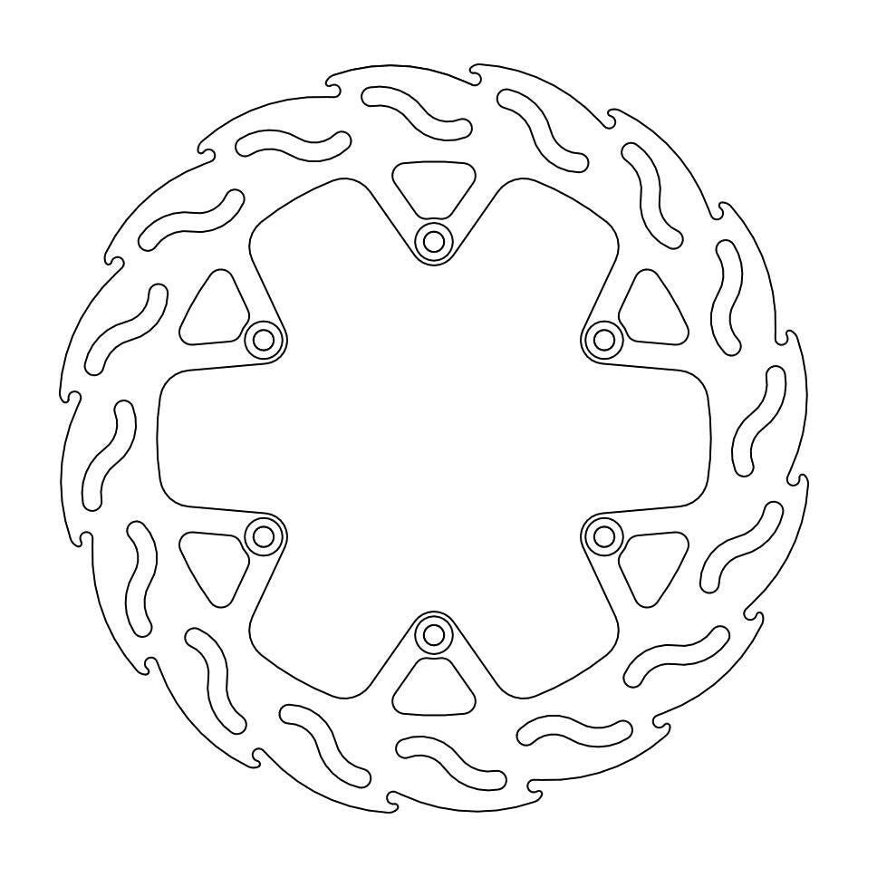 Moto Master Flame Series Rear Brake Disc - Beta RR 125 2018-2022