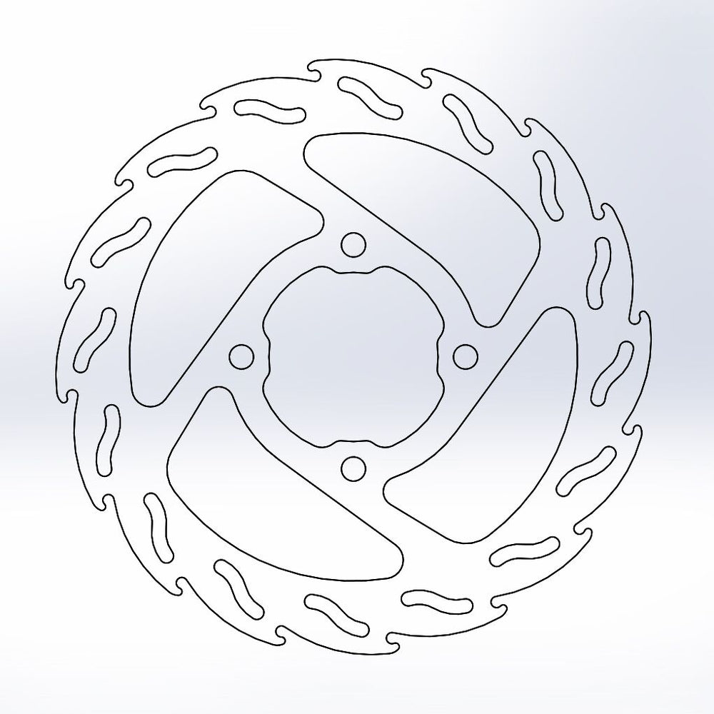 Moto Master Flame Series Rear Brake Disc - KTM SX65 2004-2022