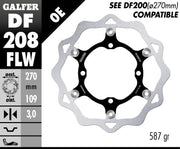 Galfer Wave Front Brake Disc - Kawasaki KXF450 2006-2020