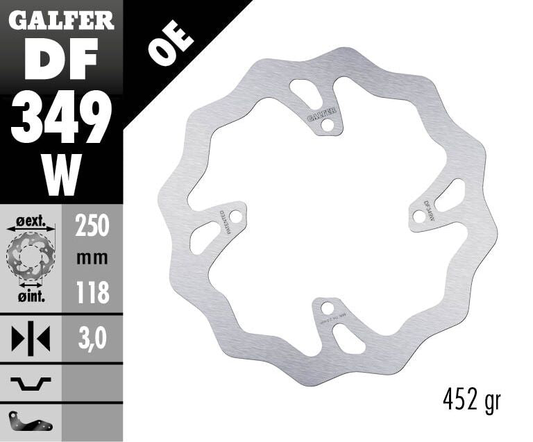 Galfer Wave Front Brake Disc - Suzuki RMZ450 2005-2017