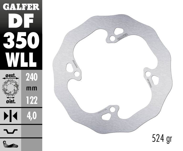 Galfer Wave Rear Brake Disc - Suzuki RMZ450 2005-2024