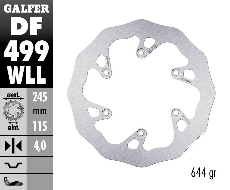 Galfer Wave Rear Brake Disc - Yamaha YZF450 2003-2017