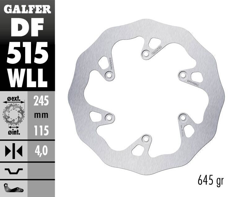 Galfer Wave Rear Brake Disc - Yamaha YZF450 2016-2019