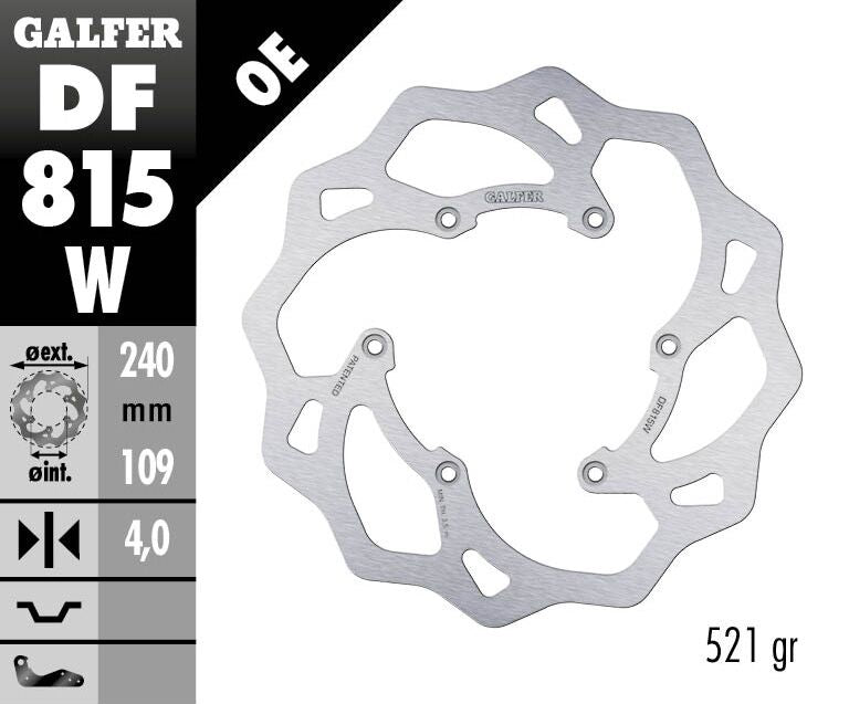 Galfer Wave Rear Brake Disc - Beta X-Trainer 300 LC 2015-2023